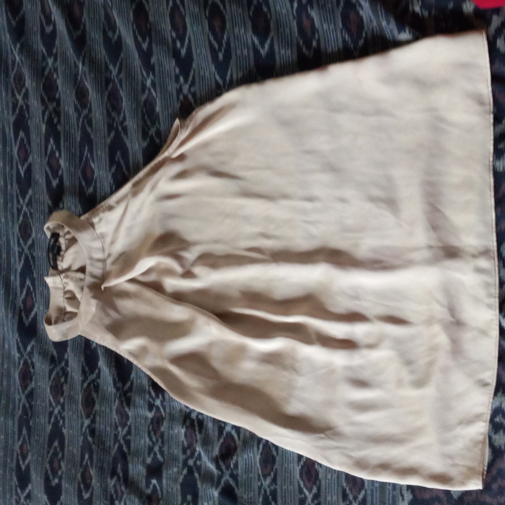 Banana Republic Light gold high neck blouse